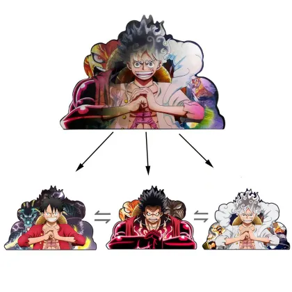 Wholesale Waterproof Luffy Gear Magic Car Stickers Anime 3D Gradient Motion Stickers