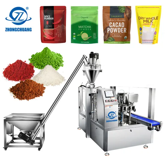 Automatic Packaging Stand Up Zipper Bag Machine for Food and Powder Products