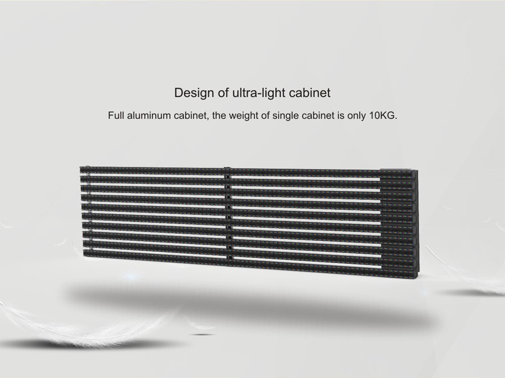 Outdoor led Grille Curtain lightweight made of aluminum material