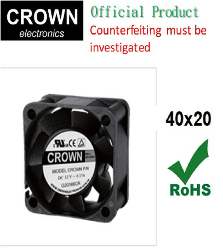 Crown 4020 Fabricante Ventilador de techo al por mayor 24 V DC Axial Wall Ban para planta de fabricación