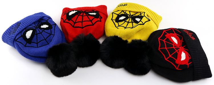 Spiderman knitted hat for winter kids (4)