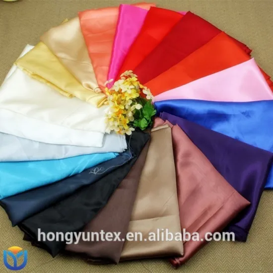 women dress clothes made by 100% POLYESTER WOVEN SATIN FABRIC