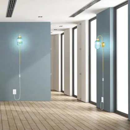 Gracieleigh Iron Plug-in Armed Sconce Wall Lamp