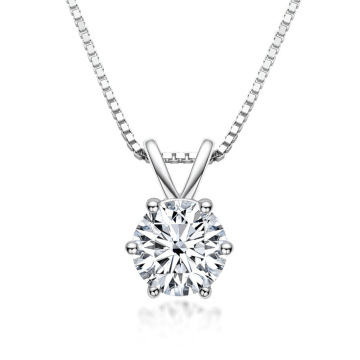 High -end vintage 925 ασημένιο κολιέ με κρεμαστό κόσμημα Moissanite - Custom OEM
