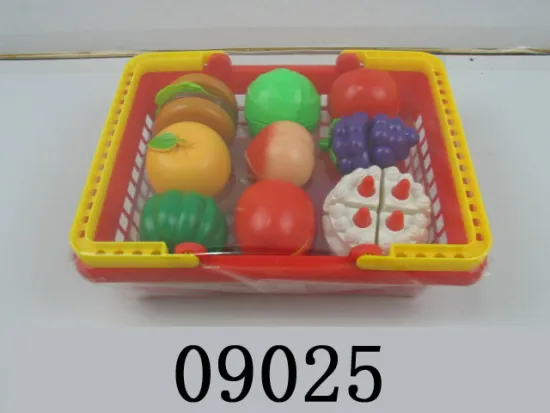 Pretend Play Cutting Food Toys with Basket
