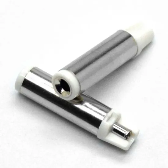 5.5mm x 2.1mm DC power plug semi plastic 23 mm length