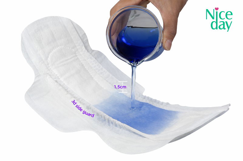 ヘビーフローサニタリーパッド-3D-サイドガード構造 heavy-flow-sanitary-pad-3d-side-guard-structure