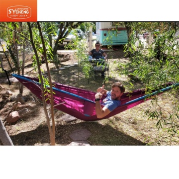 Portable Nylon Parachute Camping Hammock with Double Straps