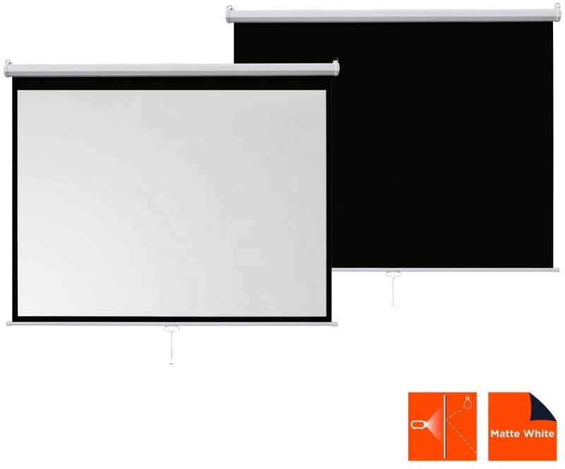 4K movie Manual ceiling hanging projector screen