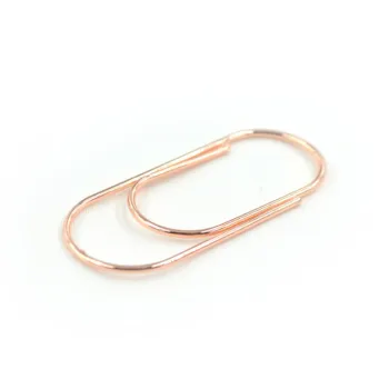 50mm Rose Gold Metal Paper Clips - Fat Binder Clips with Index Folder Bookmark