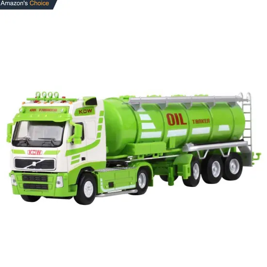 1:50 Scale Diecast Toy Truck: Cast Oil Tank Truck Transport Carrier for Kids