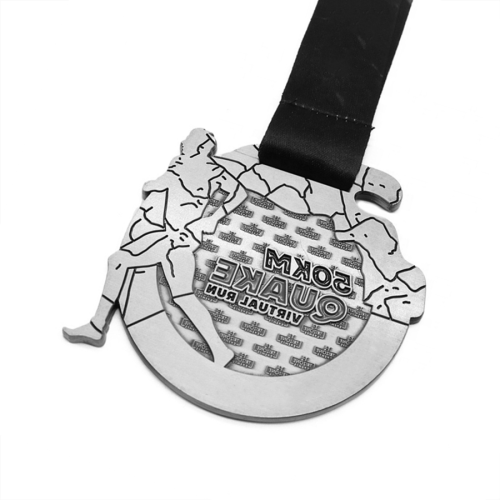 Medalla personalizada de carrera de carrera virtual de 50 km