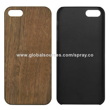 Genuine and Nature Wooden Cases for iPhone 5/5S with Hard Hybrid IMD, Easy to Install