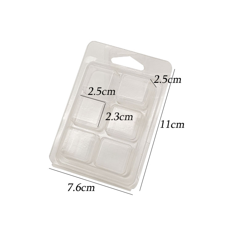 Custom 6 compartment wax melt clamshell packaging