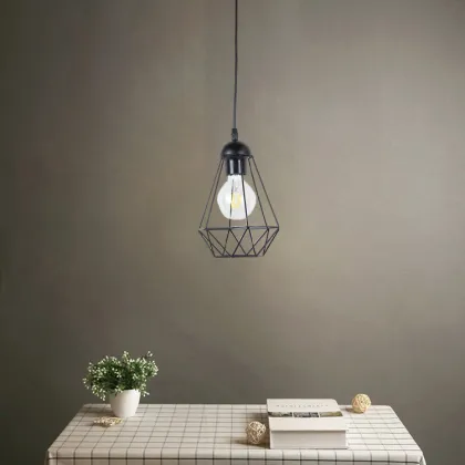 Chinese Lantern Restaurant-Style Black Pendant Light