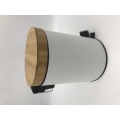 Bamboo lid Foot Pedal Garbage trash can