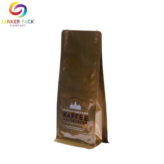 Multi-layer Coffee Packaging Block Bottom Pouch With Valve