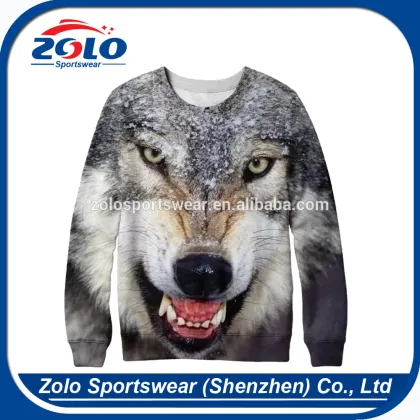 Unique design custom fully dey sublimation printing american style sweatshirts