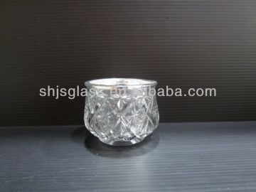 electroplating glass candle holder for holiday