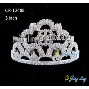 Crystal 3 Inch Wedding Crown Bride Jewelry