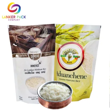 Laminated Zipper Top Rice Paper Stand Up Pouch