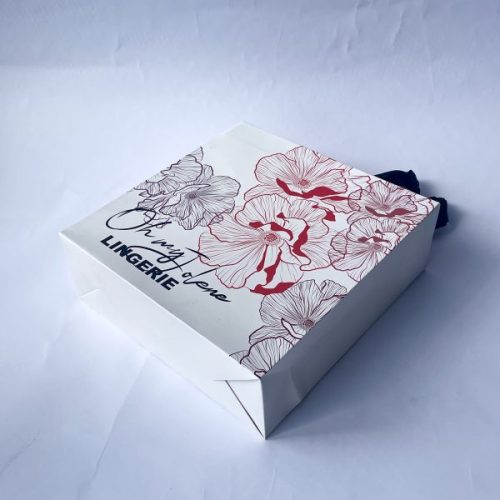 Unique Design Luxury Gift Shopping Ribbon Handle Bag