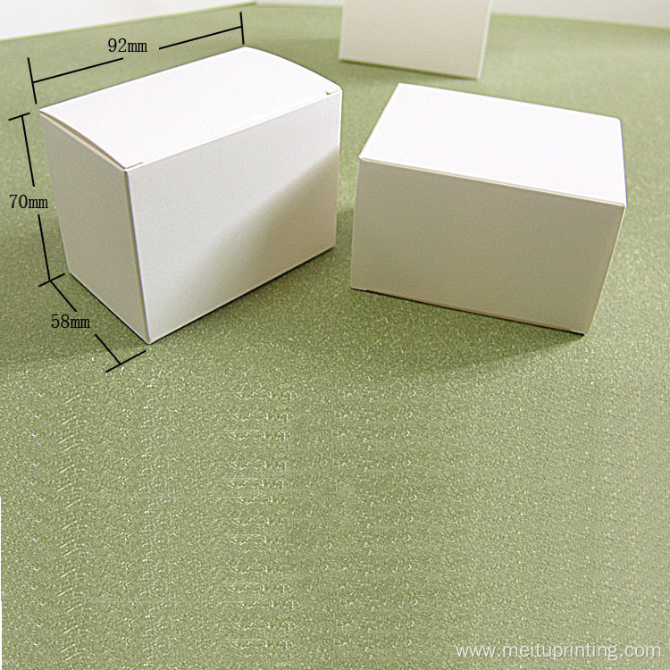 White Kraft Paper Folding Card Box