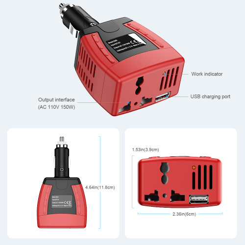 Inversor de alimentação de carro multifuncional DC para 220V AC