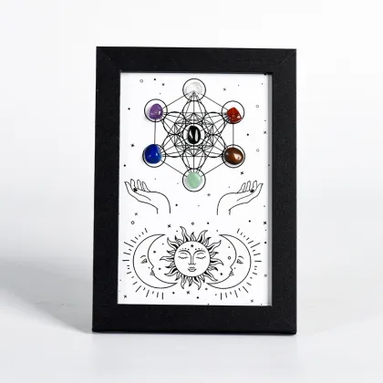 Wholesale Metatron Crystal Sun and Moon Bee Photo Frame