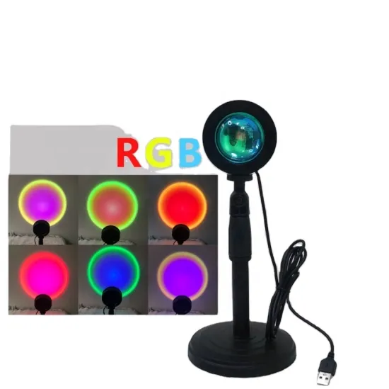 RGB Ambient Light: 16 Color Retractable Sunset Lamp with Remote Control