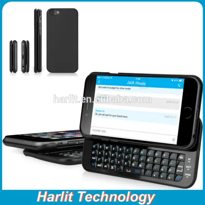 Mini Keyboard For Apple 6S with Slide Out Portective Case LED Back lIght Wireless Bluetooth Keyboard For Apple iPhone 6 6S