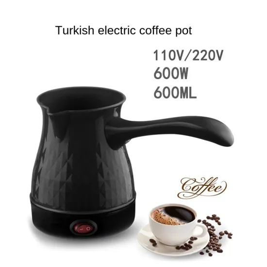 110V Electric Turkish Coffee Kettle: American Standard with Anti-Dry Burn Feature and Mini Boiling Hand Pot