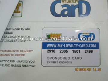 Cheap Paper Flyer Printing Sticked With PVC Gift Cards