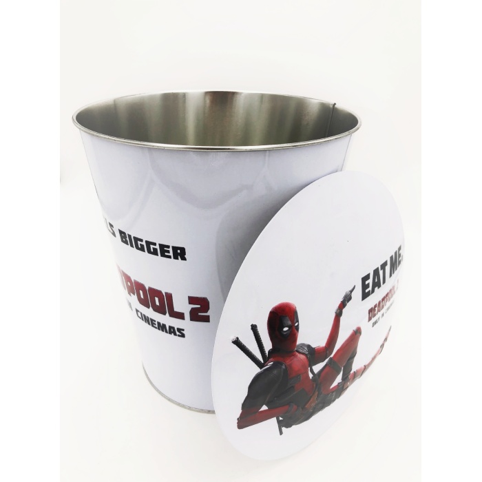 DADI 5L Popcorn Metal Tin Bucket Dome Lid
