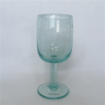 bicchiere di vetro a sfera alta brocca di vetro a bolle di clolor verde