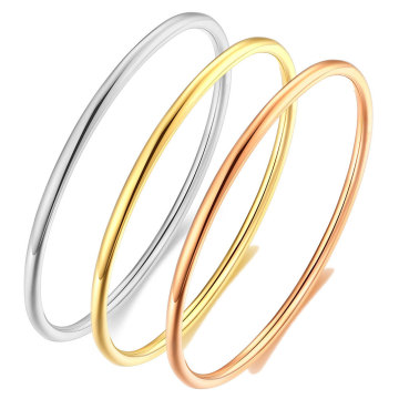 Rose Gold Plated Stainless Steel Bangle with Custom Logo: Exquisite Gift for Women
