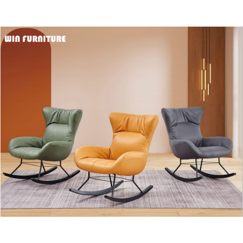 Comfortable Modern Design Rocking Sofa Chair With Footstool