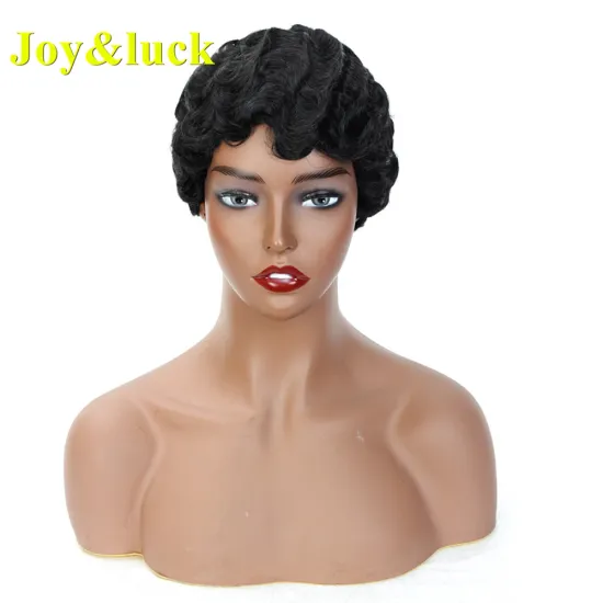 Woman Wholesale Wigs Costume Hair Water Wave Party Cosplay Wigs Ladies Hair Pixie Cut Natural Curly Short Synthetic Hair Wigs