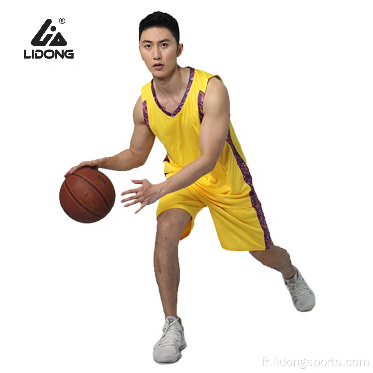 Blank Basketball Jerseys Uniforme Design Color blanc