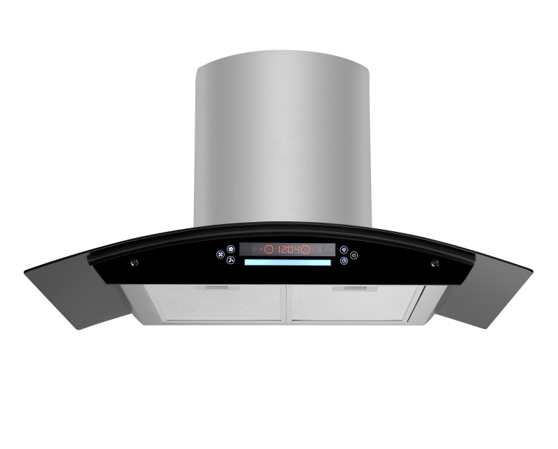 900mm Titanium Black Copper Motor Wave Sensor Heat Auto Clean Vented Exhaust Kitchen Chimney Cooker Hood Range Hood