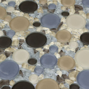 Round Glass Mosaic Tile for Decorative KA005