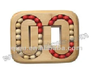 Intelligence Wooden Circular Bead Maze Game Adult Toy