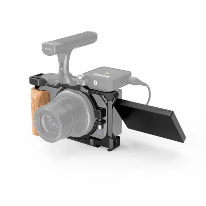 SmallRig ZV1 Camera Vlog Cage with Wooden Handgrip for Sony ZV1 Camera Vlogging Cage Light Weight 2937