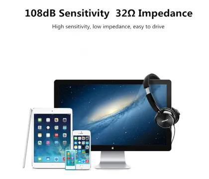 PISEN Brand HD300 Wired Remote HIFI Headset Earphone With Mic