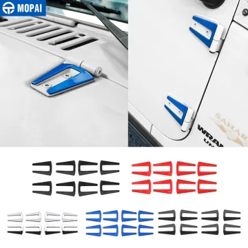 MOPAI ABS Car Exterior Door Hinge Cover Trim And Engine Hood Hinge Cover for Jeep Wrangler 2007 Up Car Styling