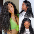 Brazilian Kinky Curly Curly Dantella Front Flokët e njeriut Parukë Transparente Zvicerane 13x4 13x6 Dantella e mbylljes frontale Parukë Flokët e Njeriut Para