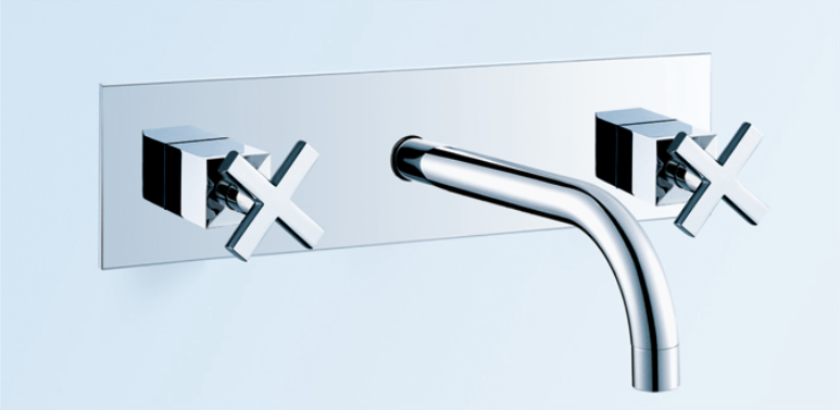 Finda Wall Mounted Basin Mixer Cross Handle ○