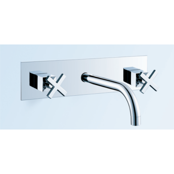 Finda Wall Mounted Basin Mixer Cross Handgreep ○