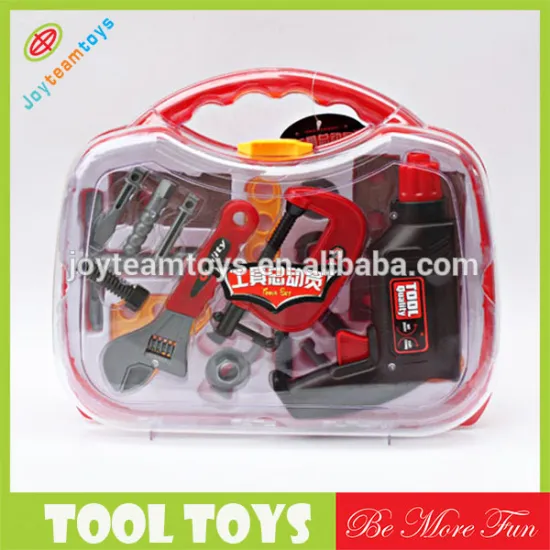 JTH40585 diy Toys plastic tool box with tools