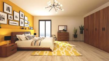 Set furniutre per camera da letto per adulti in legno di noce scuro